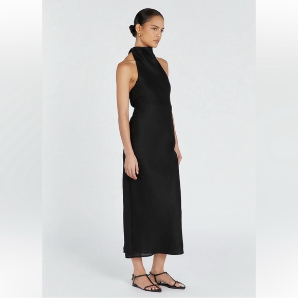 DISSH Vera Black Linen Maxi Dress - Picture 3 of 9